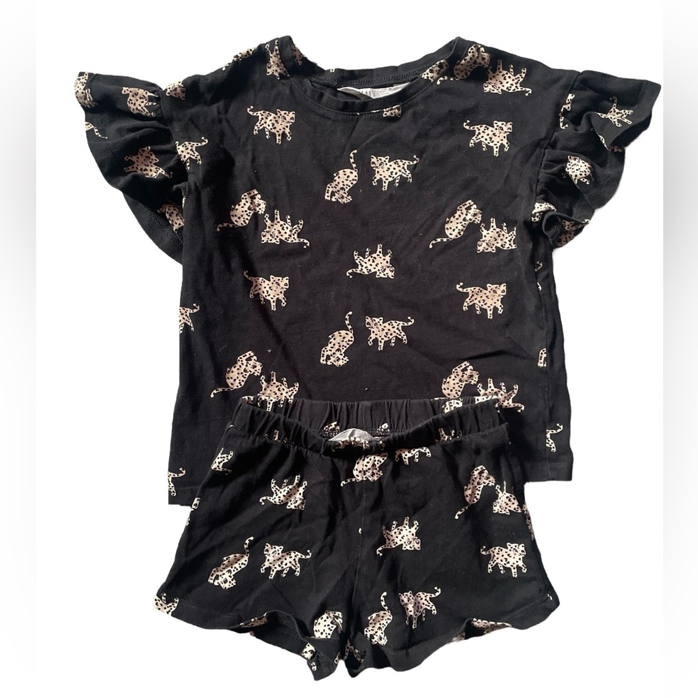 H&M Cheetah Pyjama Shorts Set